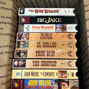 John Wayne VHS movie bundle